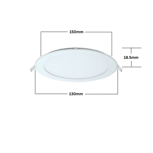 LED RECESSED PANEL LIGHT ROUND - 9W - Image 2
