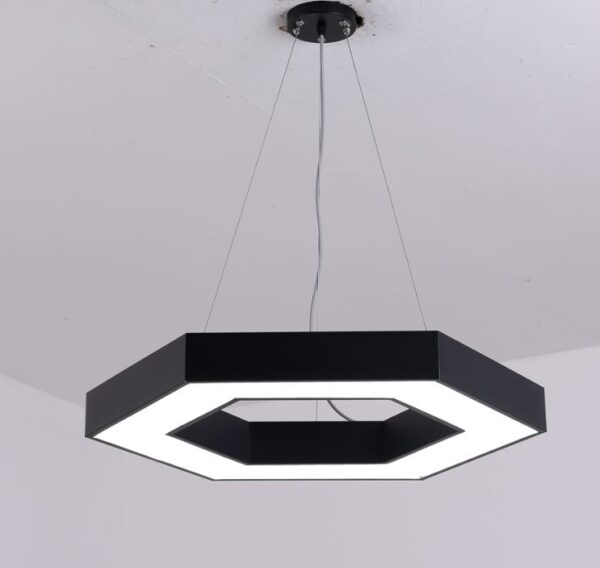LED HOLLOW HEXAGON PENDANT LIGHT - 24W - 6500K - Image 2