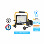 SMD LED Portable Flood Light Without Sensor 50W, With Plug, 4050LM, IP65, 6500K