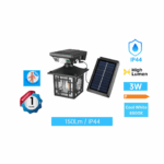 Adjustable SMD LED Solar Flood Light With Sensor 3W, 3 Lighting Modes, Portable Solar Panel, 150LM, IP65, 6500K