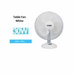 LED 12 inch Table Fan, 30W, White