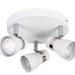 Led Ceiling 3 Light White and Silver