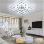 Modern Chrome 8 Square 80W CCT Chandelier with Remote Control