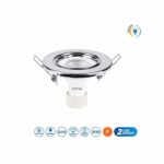 ROTHER GU10 LED SET BRUSHED CHROME, 5W, 6500K, IP20